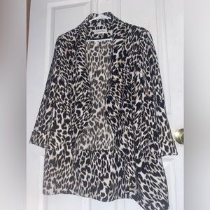 Calvin Klein Medium Leopard Print Women Blazer
